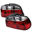 5000651 Driver and Passenger Side Halogen Tail Light, Without bulb(s), Clear Lens, Chrome Interior, Crystal Series