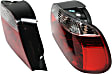 5000651 Driver and Passenger Side Halogen Tail Light, Without bulb(s), Clear Lens, Chrome Interior, Crystal Series