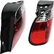 5000651 Driver and Passenger Side Halogen Tail Light, Without bulb(s), Clear Lens, Chrome Interior, Crystal Series