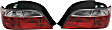 5000651 Driver and Passenger Side Halogen Tail Light, Without bulb(s), Clear Lens, Chrome Interior, Crystal Series