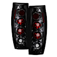 5001139 Driver and Passenger Side Halogen Tail Light, Without bulb(s), Smoked Lens, Chrome Interior, Euro Series