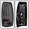 5032485 Driver and Passenger Side LED Tail Light, With bulb(s), Smoked Lens, Chrome Interior, LED Series