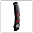 5001283 Driver and Passenger Side Halogen Tail Light, Without bulb(s), Clear Lens, Black Interior, Euro Series