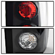 5001283 Driver and Passenger Side Halogen Tail Light, Without bulb(s), Clear Lens, Black Interior, Euro Series