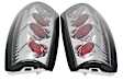 5001290 Driver and Passenger Side Halogen Tail Light, Without bulb(s), Clear Lens, Chrome Interior, Euro Series