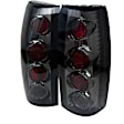 5001405 Driver and Passenger Side Halogen Tail Light, Without bulb(s), Smoked Lens, Chrome Interior, Euro Series