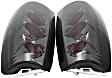 5001405 Driver and Passenger Side Halogen Tail Light, Without bulb(s), Smoked Lens, Chrome Interior, Euro Series