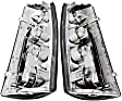 5001405 Driver and Passenger Side Halogen Tail Light, Without bulb(s), Smoked Lens, Chrome Interior, Euro Series