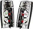 5001320 Driver and Passenger Side Halogen Tail Light, Without bulb(s), Clear Lens, Black Interior, Euro Series