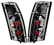 5001337 Driver and Passenger Side Halogen Tail Light, Without bulb(s), Clear Lens, Chrome Interior, Euro Series