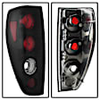 5001412 Driver and Passenger Side Halogen Tail Light, Without bulb(s), Clear Lens, Black Interior, Euro Series