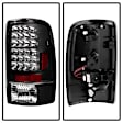 2001 Chevrolet Tahoe - Driver and Passenger Side LED Tail Light, With bulb(s), 4-Door Uses Stock Bulbs, Lift Gate Style Only, Clear Lens, Black Interior, Sport Utility, LED Series