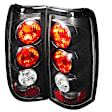 2004 GMC Sierra 2500 - Driver and Passenger Side Halogen Tail Light, Without bulb(s), ; Does Not Fit Stepside, Clear Lens, Black Interior, Fleetside, Euro Series