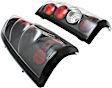 2004 GMC Sierra 2500 - Driver and Passenger Side Halogen Tail Light, Without bulb(s), ; Does Not Fit Stepside, Clear Lens, Black Interior, Fleetside, Euro Series