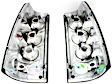 2004 GMC Sierra 2500 - Driver and Passenger Side Halogen Tail Light, Without bulb(s), ; Does Not Fit Stepside, Clear Lens, Black Interior, Fleetside, Euro Series