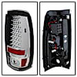5001733 Driver and Passenger Side LED Tail Light, With bulb(s), Clear Lens, Chrome Interior, Fleetside, LED Series
