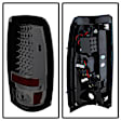 5001764 Driver and Passenger Side LED Tail Light, With bulb(s), Smoked Lens, Chrome Interior, Fleetside, LED Series