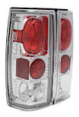 5001849 Driver and Passenger Side Halogen Tail Light, Without bulb(s), Clear Lens, Chrome Interior, Euro Series