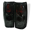 5001863 Driver and Passenger Side Halogen Tail Light, Without bulb(s), Smoked Lens, Chrome Interior, Euro Series