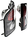 5001887 Driver and Passenger Side Halogen Tail Light, Without bulb(s), Clear Lens, Black Interior, Euro Series