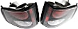 5001887 Driver and Passenger Side Halogen Tail Light, Without bulb(s), Clear Lens, Black Interior, Euro Series