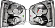 5001887 Driver and Passenger Side Halogen Tail Light, Without bulb(s), Clear Lens, Black Interior, Euro Series