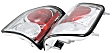 5001894 Driver and Passenger Side Halogen Tail Light, Without bulb(s), Clear Lens, Chrome Interior, Euro Series