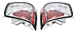 5001894 Driver and Passenger Side Halogen Tail Light, Without bulb(s), Clear Lens, Chrome Interior, Euro Series