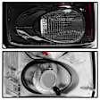5001962 Driver and Passenger Side Halogen Tail Light, Without bulb(s), Smoked Lens, Chrome Interior, Euro Series