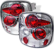 5002112 Driver and Passenger Side Halogen Tail Light, Without bulb(s), Clear Lens, Chrome Interior, Stepside, Euro Series