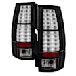 5002136 Driver and Passenger Side LED Tail Light, With bulb(s), Clear Lens, Black Interior, LED Series