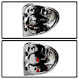 5002211 Driver and Passenger Side Halogen Tail Light, Without bulb(s), Clear Lens, Black Interior, Euro Series