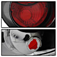 5002211 Driver and Passenger Side Halogen Tail Light, Without bulb(s), Clear Lens, Black Interior, Euro Series