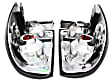 5002327 Driver and Passenger Side Halogen Tail Light, Without bulb(s), Clear Lens, Black Interior, Euro Series