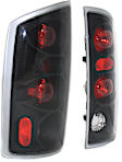 5002525 Driver and Passenger Side Halogen Tail Light, Without bulb(s), Clear Lens, Black Interior, Euro Series