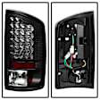 2004 Dodge Ram 1500 - Driver and Passenger Side LED Tail Light, With bulb(s),  Uses Stock Bulbs, Clear Lens, Black Interior, Extended Cab Pickup, LED Series