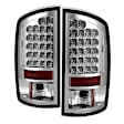 5002563 Driver and Passenger Side LED Tail Light, With bulb(s), Clear Lens, Chrome Interior, LED Series