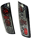 5002600 Driver and Passenger Side Halogen Tail Light, Without bulb(s), Smoked Lens, Chrome Interior, Euro Series