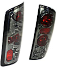 5002600 Driver and Passenger Side Halogen Tail Light, Without bulb(s), Smoked Lens, Chrome Interior, Euro Series