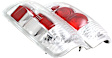 5002839 Driver and Passenger Side Halogen Tail Light, Without bulb(s), Clear Lens, Chrome Interior, Euro Series