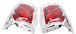 5002839 Driver and Passenger Side Halogen Tail Light, Without bulb(s), Clear Lens, Chrome Interior, Euro Series