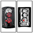 5002914 Driver and Passenger Side Halogen Tail Light, Without bulb(s), Clear Lens, Black Interior, Euro Series