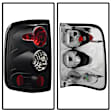 5003195 Driver and Passenger Side Halogen Tail Light, Without bulb(s), Clear Lens, Black Interior, Euro Series