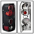 5003300 Driver and Passenger Side Halogen Tail Light, Without bulb(s), Clear Lens, Black Interior, Euro Series