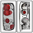 5003317 Driver and Passenger Side Halogen Tail Light, Without bulb(s), Clear Lens, Chrome Interior, Euro Series