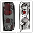 5003331 Driver and Passenger Side Halogen Tail Light, Without bulb(s), Smoked Lens, Chrome Interior, Euro Series