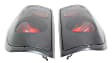 5003348 Driver and Passenger Side Halogen Tail Light, Without bulb(s), Clear Lens, Black Interior, Euro Series