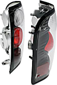5003805 Driver and Passenger Side Halogen Tail Light, Without bulb(s), Clear Lens, Black Interior, Euro Series