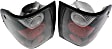 5003805 Driver and Passenger Side Halogen Tail Light, Without bulb(s), Clear Lens, Black Interior, Euro Series