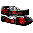 2001 Honda Accord - Driver and Passenger Side Halogen Tail Light, Without bulb(s),  Uses Stock Bulbs, Clear Lens, Black Interior, Coupe, Euro Series